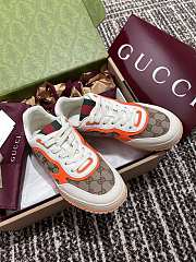 Fortok Gucci Re-Web Sneakers GG Beige, White & Orange - 4
