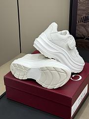 Fortok Gucci Wave Wedge Sneaker White Leather - 6