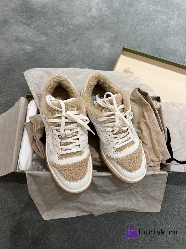 Fortok Gucci Mac80 Trainer Leather & Merino Wool Off White - 1