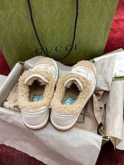 Fortok Gucci Mac80 Trainer Leather & Merino Wool Off White - 3