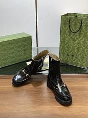 Fortok Gucci Chelsea Horsebit Ankle Boots Black - 3
