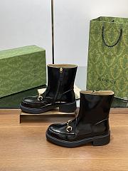 Fortok Gucci Chelsea Horsebit Ankle Boots Black - 5