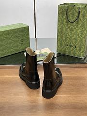 Fortok Gucci Chelsea Horsebit Ankle Boots Black - 4