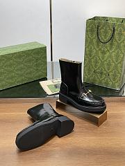 Fortok Gucci Chelsea Horsebit Ankle Boots Black - 6