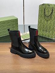 Fortok Gucci Black Boots With Web - 1