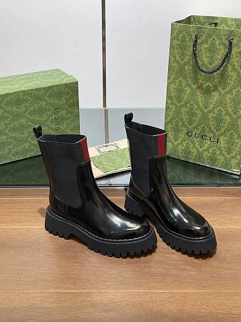 Fortok Gucci Black Boots With Web