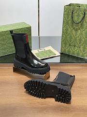 Fortok Gucci Black Boots With Web - 2