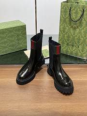 Fortok Gucci Black Boots With Web - 5