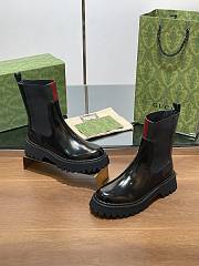 Fortok Gucci Black Boots With Web - 4