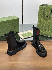 Fortok Gucci Black Boots With Web - 6