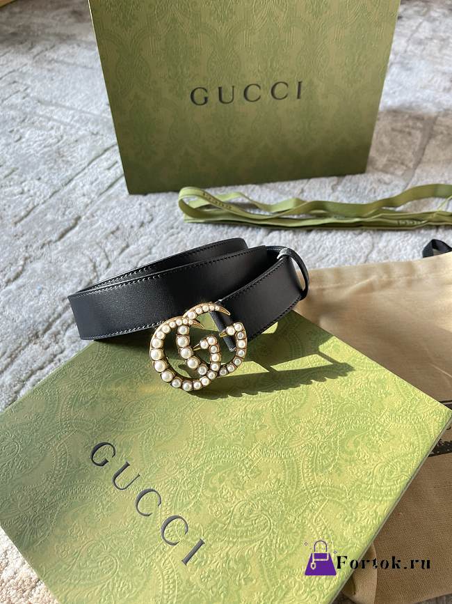 Fortok Gucci Classic Pearl GG Buckle - 1