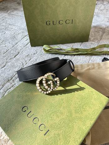 Fortok Gucci Classic Pearl GG Buckle