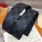 Fortok Louis Vuitton Initiales 40mm Reversible Belt Dark Blue & Black M0667T - 4