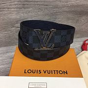 Fortok Louis Vuitton Initiales 40mm Reversible Belt Dark Blue & Black M0667T - 5
