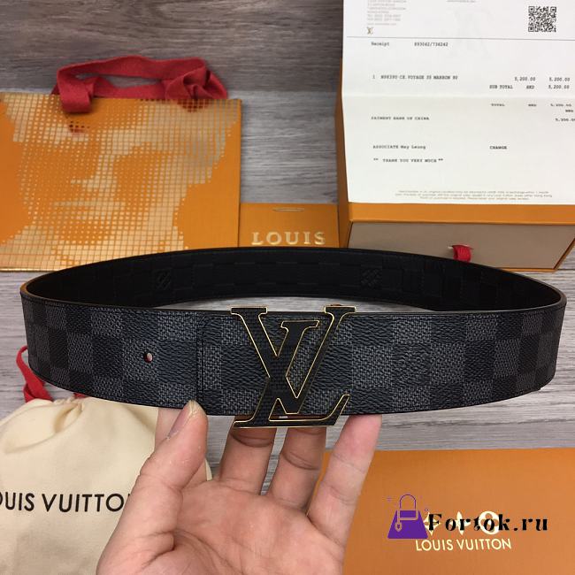 Fortok Louis Vuitton Initiales 40mm Reversible Belt Black M0668T - 1
