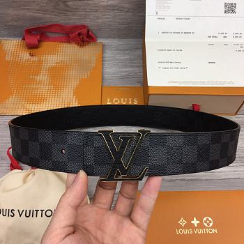 Fortok Louis Vuitton Initiales 40mm Reversible Belt Black M0668T