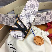 Fortok Louis Vuitton Initiales 40mm Reversible Belt Cream Leather - 4