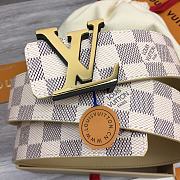 Fortok Louis Vuitton Initiales 40mm Reversible Belt Cream Leather - 2