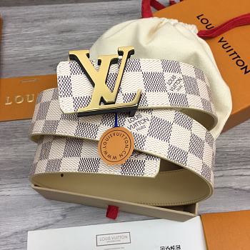Fortok Louis Vuitton Initiales 40mm Reversible Belt Cream Leather