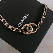Fortok Chanel Calfskin Black Brass Material Double-sided Belt - 5