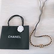 Fortok Chanel Calfskin Black Brass Material Double-sided Belt - 3