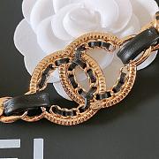Fortok Chanel Calfskin Black Brass Material Double-sided Belt - 2