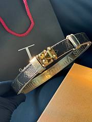 Fortok Louis Vuitton Serrures 20mm Belt Gold & Brown - 4