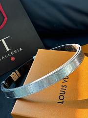 Fortok Louis Vuitton Serrures 20mm Belt Silver & Brown - 4