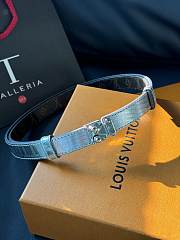 Fortok Louis Vuitton Serrures 20mm Belt Silver & Brown - 5