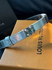 Fortok Louis Vuitton Serrures 20mm Belt Silver & Brown - 2