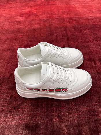 Fortok Gucci Chunky Sneaker White Demetra Logo Gucci Web Print