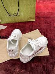 Fortok Gucci Chunky Sneaker White Demetra Logo Gucci Web Print - 6