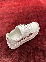 Fortok Gucci Chunky Sneaker White Demetra Logo Gucci Web Print - 5