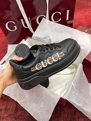 Fortok Gucci Chunky Sneaker Black Demetra Logo Gucci Web Print - 6