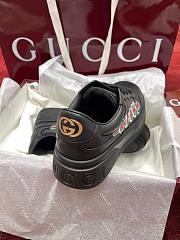 Fortok Gucci Chunky Sneaker Black Demetra Logo Gucci Web Print - 2