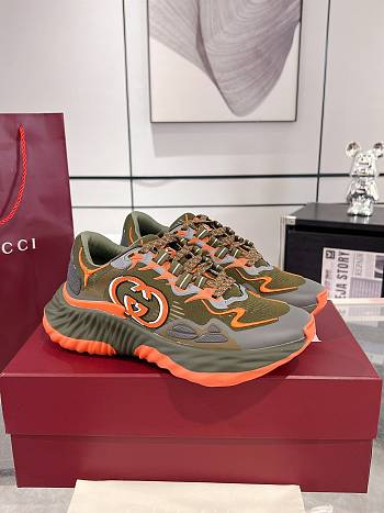 Fortok Gucci Ripple Sneaker Green & Orange
