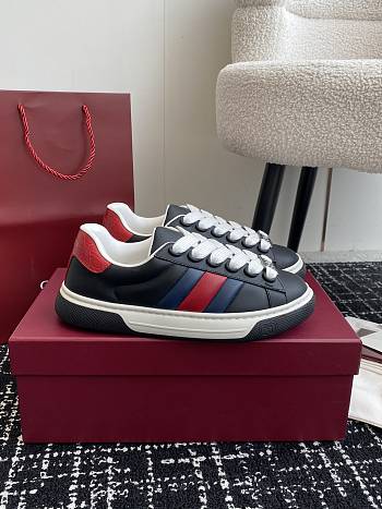 Fortok Gucci Ace Black Sneaker With Web