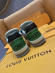 Fortok Louis Vuitton Trainer Sneaker Low LV White Black Grey Green - 4