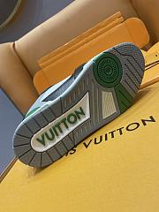 Fortok Louis Vuitton Trainer Sneaker Low LV White Black Grey Green - 2