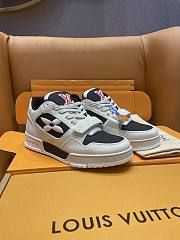 Fortok Louis Vuitton Trainer Sneaker Low LV White Black  - 1