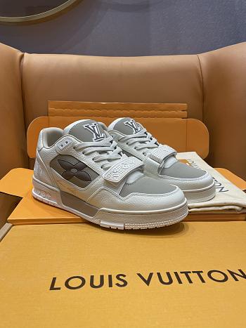Fortok Louis Vuitton Trainer Sneaker Low LV White Grey