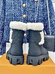Fortok Louis Vuitton Shearling Boots Black - 6