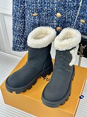 Fortok Louis Vuitton Shearling Boots Black - 4