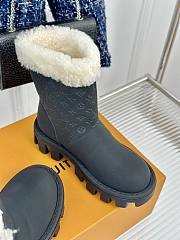 Fortok Louis Vuitton Shearling Boots Black - 2