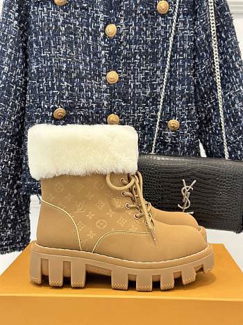 Fortok Louis Vuitton Donkey Snow Boots Beige 