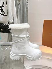 Fortok Louis Vuitton Ruby Flat Ankle Boot White - 1