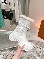 Fortok Louis Vuitton Ruby Flat Ankle Boot White - 3