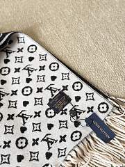 Fortok Louis Vuitton Jacquard Scarf Black & White 70x180cm - 4