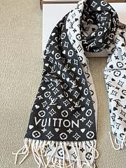 Fortok Louis Vuitton Jacquard Scarf Black & White 70x180cm - 3