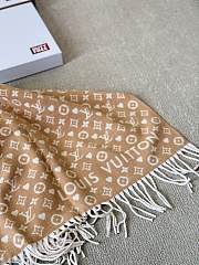 Fortok Louis Vuitton Jacquard Scarf Black & Beige 70x180cm - 6